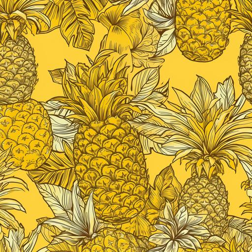 Hawaii fabric print designs in pineapple yellow for wallpaper hawaiian shirt material designs for tropical --v 5