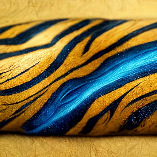 High Quality, Large image, 4k ultra hd, realistic, blue and yellow wallpaper with tiger stripes