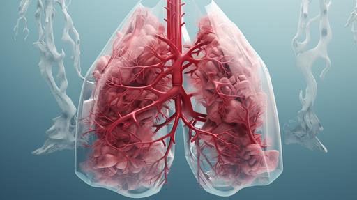 Human Lungs 3d model made of cubes, characters, 3d, redshift, octane render, realism, hyper realism, 4k, --ar 16:9 --style raw --s 150
