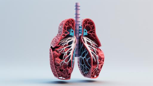 Human Lungs 3d model made of lego, characters, 3d, redshift, octane render, realism, hyper realism, 4k, --ar 16:9 --s 50