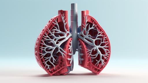 Human Lungs 3d model made of lego, characters, 3d, redshift, octane render, realism, hyper realism, 4k, --ar 16:9 --s 50