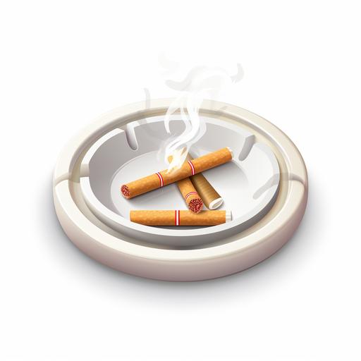 IOS emoji style of a cigarette in an ashtray