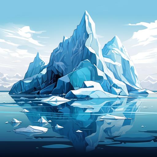 Iceberg cartoon style