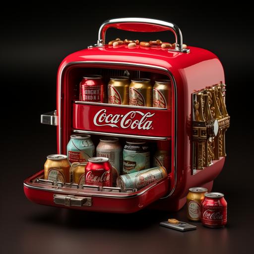 If the partnership between Mattel and Coca - Cola were to come to fruition, the Ken accessory collection could include a variety of themed items that celebrate the iconic beverage brand. Some possible accessories could include: Coca - Cola Coolers: The dolls could come with miniature Coca - Cola coolers, representing the brand's classic red coolers. These coolers could be detailed and functional, allowing Barbie and Ken to 