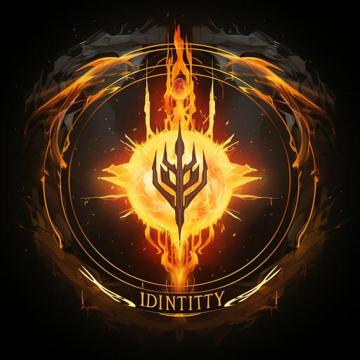 Ignited destiny logo, with fire streaming, super realistic super futuristic
