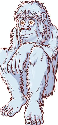 Imagine a captivating collection of illustrations that bring to life a Yeti, each piece drawing inspiration from diverse artistic influences to create a multifaceted portrayal of this mythical creature. 1.Anime-Inspired Yeti
