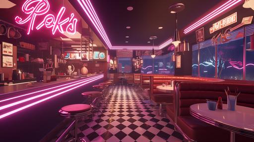 Imagine a scene from a hyperpop reboot of Archie/Riverdale, set in Pop's diner, but not as we know it. This is a hyperpop rendition of the classic 1950s diner, transformed into a neon-lit, digital dreamscape that marries the nostalgia of mid-century Americana with the futuristic aesthetics of the hyperpop genre. As you step into this version of Pop's, you're greeted by an explosion of vibrant neon colors and pulsating lights. The architecture of the diner retains its iconic retro shape, but it's been upgraded with holographic windows and dynamic LED paneling that displays ever-changing patterns and animations, from swirling milkshakes to dancing musical notes. The interior is a dazzling array of chrome and neon, with booths upholstered in iridescent materials that change color with the angle of view. The jukebox at the corner is a marvel of modern technology, projecting 3D holographic music videos that fill the air with the sounds of hyperpop — a blend of high-tempo beats, synthesized melodies, and auto-tuned vocals. Waitstaff glide around on hover-skates, taking orders on digital pads. The menu is a fusion of classic diner fare and futuristic cuisine, featuring items like Galactic Milkshakes that float above their containers and Quantum Burgers with shifting flavors. Above the counter, a digital ticker displays the latest gossip and news from Riverdale in bold, animated text, while interactive pop-up bubbles (a nod to the comic book origins) offer trivia and jokes about the characters and their current adventures. In this hyperpop Pop's, the characters of Archie/Riverdale gather not just to eat but to immerse themselves in a space where the past and future collide. Here, Archie, Betty, Veronica, and Jughead navigate the complexities of teenage life amidst an [...]