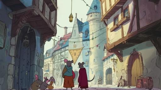 Imagine an animated still from Arthur, the beloved children's TV show by Marc Brown, but with a medieval grunge twist. The scene unfolds in the whimsical world of Elwood City, now transformed into a medieval realm. Instead of the familiar characters, picture two gay rat characters dressed in medieval grunge attire, preparing for their gay wedding ceremony. The background features a unique blend of Arthur's signature style and medieval grunge aesthetics. The buildings have a weathered appearance, adorned with unconventional graffiti and rustic details. The setting exudes a nostalgic charm with a touch of edginess. The gay rat couple stands at the center of attention, wearing medieval-inspired gay wedding outfits that reflect their personalities. The ceremony takes place in front of a medieval-style rat-sized castle, with friends and family cheering them on. The scene captures the essence of love and celebration, merging the familiar charm of Arthur with the unexpected twist of a medieval grunge rat gay wedding. The colors are a mix of Arthur's vibrant palette and muted grunge tones, creating a visually intriguing and heartwarming moment in this unique animated still. --ar 16:9 --v 6.0