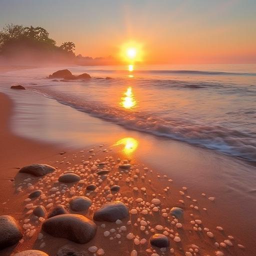 Immerse yourself in the tranquility of the sea with “Good Morning Image: Beach Sunrise”. This collection captures stunning sunrises over the ocean, paired with Good Morning messages. Share the serenity and beauty of dawn by the beach with friends and family.