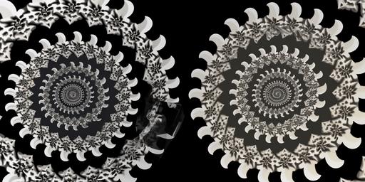 In an alternate dimension, where fractals and steampunk collide, a unique form of art emerges - the steampunk fractal autostereogram. Mechanical gears mesh with intricate fractal patterns, creating a hypnotic illusion of depth for the observer. Gazing at the autostereogram, one is transported to a world of cogwheels and steam engines, where the boundaries of art and science meld into a breathtaking visual experience. As the famous artist Eureka Amethyst skillfully intertwines the principles of autostereograms and steampunk design, the viewer is drawn into an adventure through a never-ending spiral of brass, steam, and fractal geometry. Each creation unveils a new layer of complexity and wonder, defying the constraints of conventional artistic expression::1.5 op-art, kinetic illusion:: pop art spinning wheel illusion::0.7 --v 5 --ar 2:1 --s 10