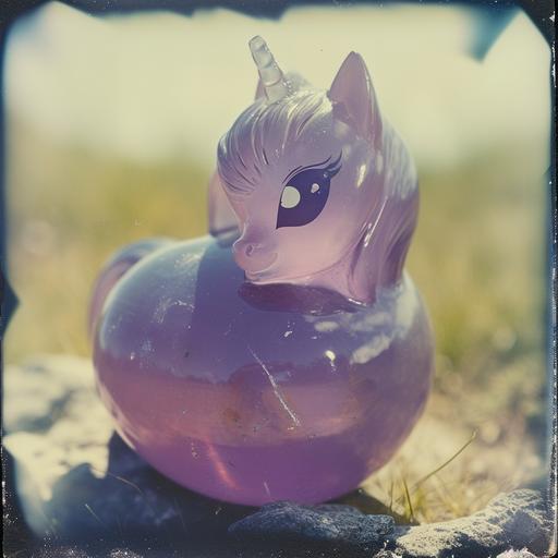 In the faded hues of a polaroid, a dubious chalcedony rests in the grasp of an unlikely enthusiast. The phony chalcedony, with its imitation glimmer, attempts to mimic the genuine allure of its authentic counterpart. Yet, the irony unfolds as a brony, with a passion for animated equines, holds the imitation gem. The juxtaposition is striking – a brony, known for their love of My Little Pony, cradling a phony chalcedony. It's a whimsical tableau where fandoms collide and the absurdity of the fake gem in the hands of a pony enthusiast adds an unexpected layer to the narrative. The composition captures a moment of playful irony, where the worlds of geology and fandom intersect in a single polaroid frame. --v 6.0