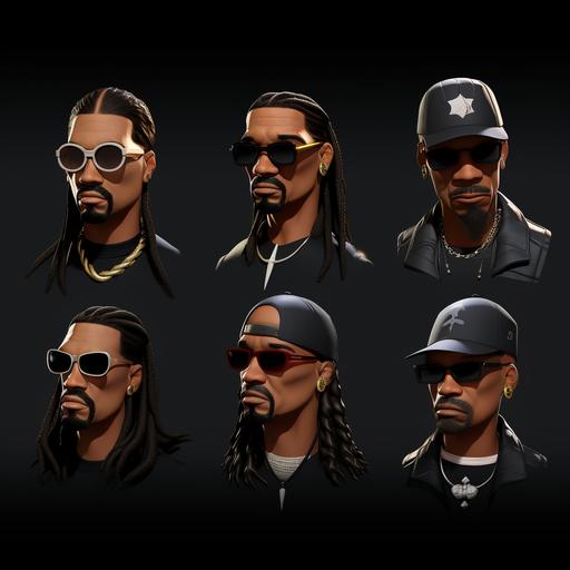 In this 3D scene, Bone Thugs-N-Harmony's members are brought to life with lifelike details. Each rapper's expressions, like raised eyebrows and subtle smirks, capture their unique personalities. Their intense gazes reflect years of dedication, framed by finely detailed eyebrows. Facial hair styles are distinct, adding character, and '90s-inspired hairstyles, such as braids and fades, enhance authenticity. Clothing details, like baggy jeans and oversized jerseys, are meticulously designed with rich textures and accessory details. Hands, casually tucked into pockets, are subtly detailed for a relaxed pose. The play of light and shadow highlights their faces, adding to the realism. The graffiti-covered wall in the backdrop enhances the visual experience. These human-like details make Bone Thugs-N-Harmony's members relatable and charismatic in this 3D setting. The scene, set against an East Coast hip-hop backdrop, captures their essence authentically and dynamically. For a closer look, imagine zooming into a real picture to see their expressions and styles up close.