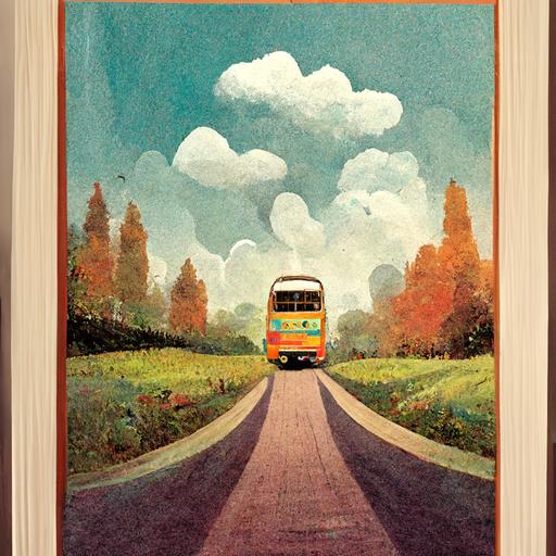 Introduction of the bus,picture book style