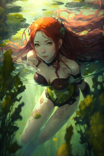 beautiful, cute, anime, woman swimming in a swamp, hdr, beautiful, photorealistic, photography, 35mm, Adobe Photoshop, award winning, raking light, red hair, full body, arms, legs, torso, slick, octane render, I feel like adding extremely long prompts doesn't really improve image quality or at least I never see most of the extra word affecting the outcome it makes me wonder why the top voted images always seem to have the longest prompts even though they're about the same quality as the top 200 or so --ar 2:3