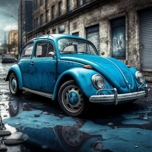 image blue volkswagen beetle