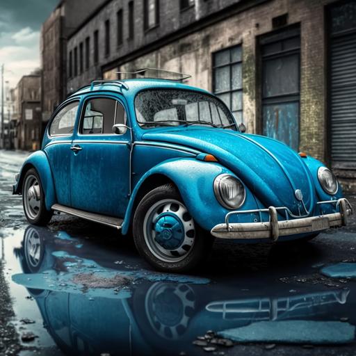 image blue volkswagen beetle