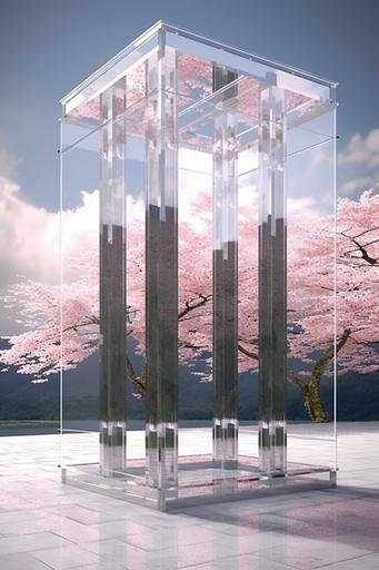 Step into a world where tradition meets modernity, where the ethereal meets the tangible. Envision a clear glass torii, an architectural marvel that transcends conventional boundaries. This extraordinary structure stands tall and proud, its form crafted entirely from transparent glass, allowing the surrounding scenery to intertwine seamlessly with its delicate framework. Picture a serene landscape unfolding before your eyes, with lush greenery, gently flowing streams, and vibrant blossoms. Through the clear glass torii, the beauty of nature merges harmoniously with human craftsmanship. Sunlight dances upon the glass, casting a mesmerizing play of light and shadows, as if nature itself is painting an ever-changing masterpiece. As you pass through this transparent gateway, a sense of reverence and tranquility fills your heart, for you are entering a sacred space where the tangible and intangible unite in perfect harmony. The clear glass torii beckons you to explore the profound connections between the physical and the spiritual, inviting you to embark on a journey of discovery and enlightenment --ar 2:3 --s 750 --v 5.1