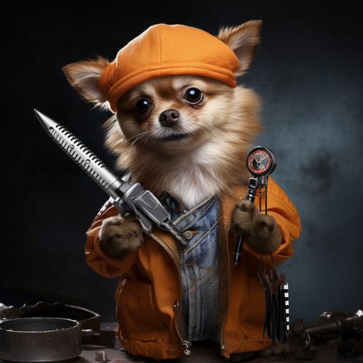 meme dog holding a screwdriver