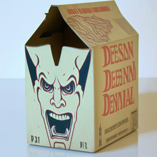 nostalgic, missing demon photo on the side of a milk carton box from 1987, demon photo, highly detailed, accurate --v 4
