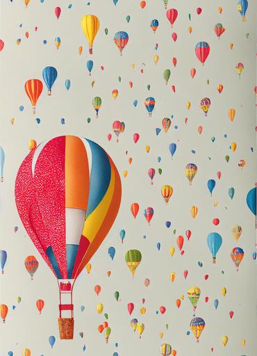Kids party decorations, hot air balloon, seamless wallpaper, Repeating pattern, vintage rice paper, Risograph, screen print, hyperdetailed, UHD --chaos 89 --upbeta --upbeta --ar 8:11 --creative --upbeta --test --s 5000 --upbeta --tile