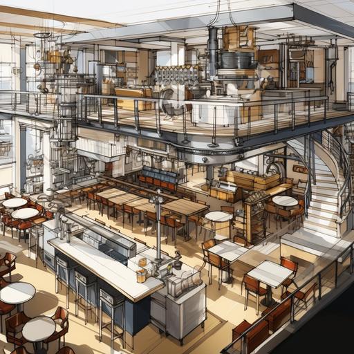 Large Cafe Cad Drawings