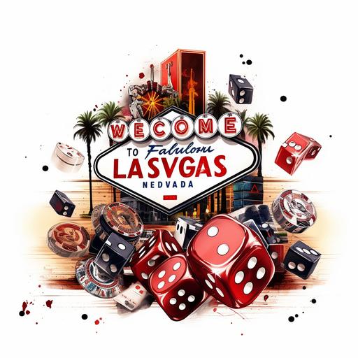 Las vegas theme tattoo idea. Include dice, money, the Las vegas sign, casinos