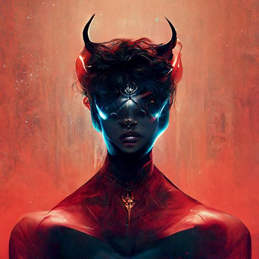 The Gemini Devil, Face, Facial Structure, intricate, highly detailed, music cover album, comics page, realistic shaded, realistic shaded lighting poster, digital painting, hyperrealistic, artstation, concept art, smooth, sharp focus, illustration, 8K, drew by artgerm, wlop, Cinematic lighting, cinematic still, Artstation, Concept ART, Character concept Poster, low angle profile view, 8 k, portrait,   f5.6   85mm   extremely detailed   ultra-realistic   cinematic lighting   4k   hd   octane render