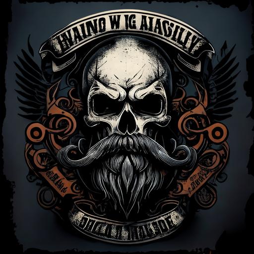 Harley Davidson , Gang Symbol ,skull ,mustache