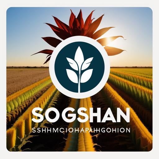 Sorghum, Solar, batteries , verticals farming, logo , company name Powerhouse