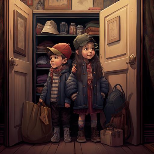 Lily and Max discover an old hidden door in their cluttered closet