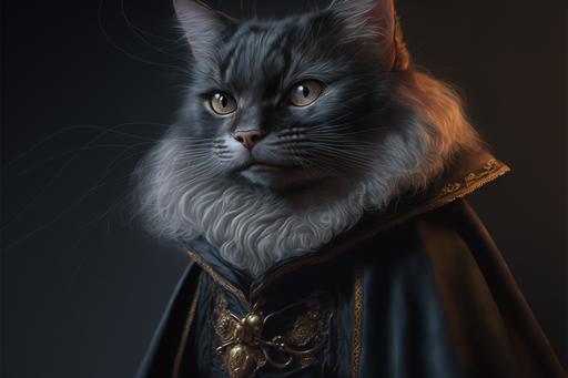 a cat in a black cloak like dracula, teeth like a vampire, evil look, milota, cartoon, disney, pixar, 4k, HD realistic, high resolution, ultra realistic, intricate detail, photorealism, professional lighting, --v 4 --ar 3:2 --v 4