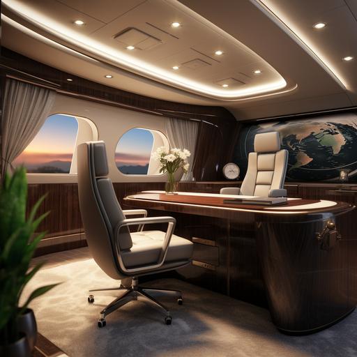 MODERN DESIGN BOEING 787 OFFICE CLOSED PRIVATE JET ULTRA REALISTIC PICTURE 32K
