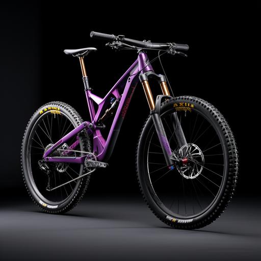 MTB 2024 double suspension enduro bike purple coloured
