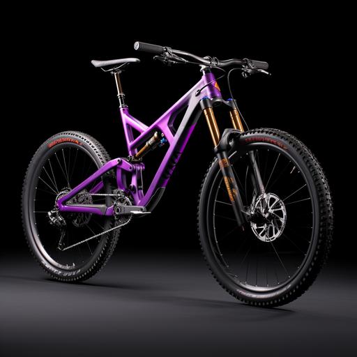 MTB 2024 double suspension enduro bike purple coloured