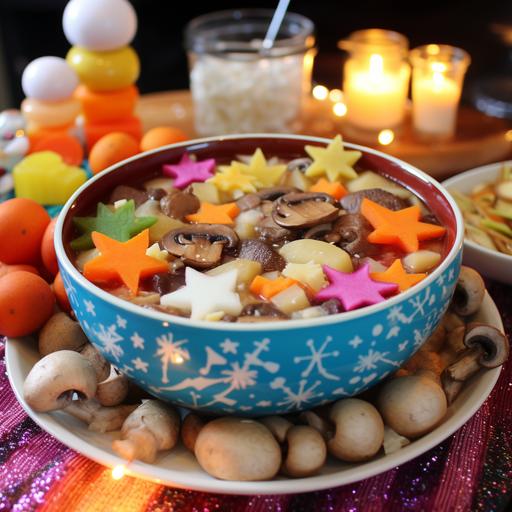 Magical Ugly Sweater Stew Ingredients: - 1 enchanted woolly sweater (unworn) - 2 cups hearty vegetable broth - 1 cup mystical mushrooms, sliced - 1 cup rainbow carrots, diced - 1 cup celestial potatoes, peeled and cubed - 1 clove starlight garlic, minced - 1 teaspoon thyme of the Enchanted Forest - Salt and pepper to taste - 1 thread of time (for seasoning) - 1 tablespoon invisibility oil (or olive oil) - Fresh parsley for garnish Instructions: 1. Place the unworn enchanted woolly sweater in a cauldron filled with vegetable broth over a low magical flame. Allow the sweater to simmer, infusing the broth with its mystical essence. 2. Add the mystical mushrooms, rainbow carrots, celestial potatoes, starlight garlic, and thyme of the Enchanted Forest to the cauldron. Stir gently with a wand, ensuring the flavors meld together. 3. Season the stew with salt and pepper to taste, and for an extra dash of magic, use the thread of time to tie the flavors together. 4. Drizzle invisibility oil into the cauldron, letting it dance upon the surface of the stew. 5. Simmer the stew until the vegetables are tender and the aroma of magic fills the air. 6. Carefully remove the enchanted woolly sweater from the cauldron and set it aside. 7. Ladle the magical ugly sweater stew into bowls, ensuring each serving captures the essence of the enchanted threads. 8. Garnish with fresh parsley for a burst of color and extra enchantment. Serve this mystical creation to your guests, allowing them to experience the warmth and magic woven into every spoonful of this truly enchanting ugly sweater stew. --s 50