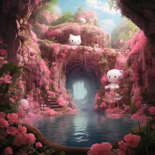 Magical pink cenote, Hello Kitty inspired, detailed