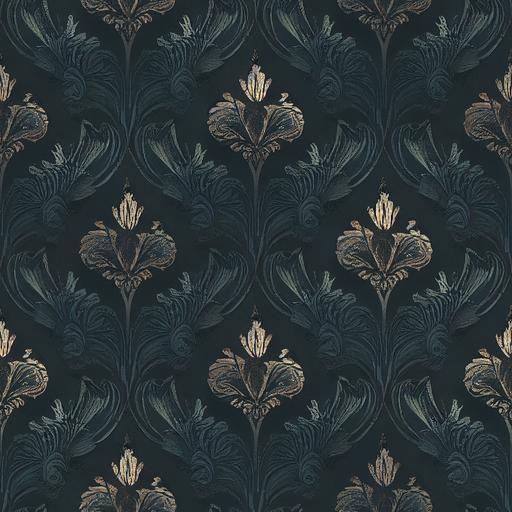 Dark teal victorian damask wallpaper --tile --upbeta --test --creative