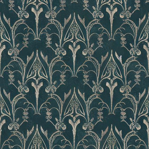 Dark teal victorian damask wallpaper --tile --upbeta --test --creative