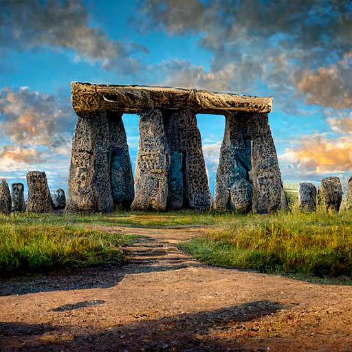king Henry the eight with hawaiian shirt and leopard shoes next to Stonehenge, ultra HD, photorealistic, HDR, maximum detail