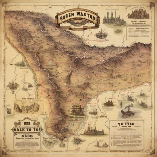 Map of the old west