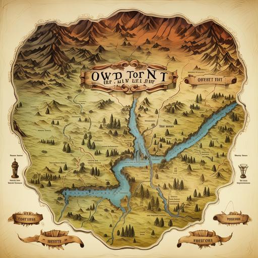 Map of the old west