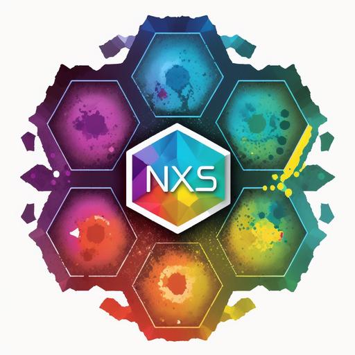 NEXUS logo with x in middle to made with hexagonal shape