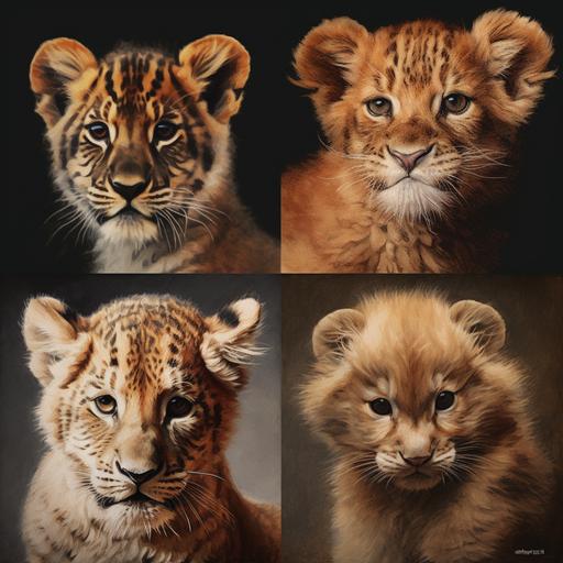 lion, leopard, panther, cub