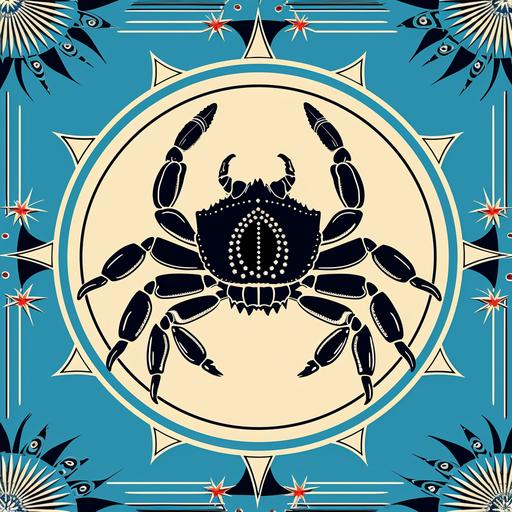Maryland Blue 🦀, in the style of disco-deco Poster prints