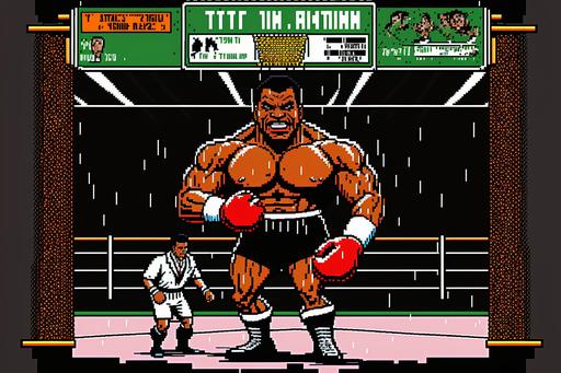 Mike Tyson’s Punch-out, video game pixel art --ar 3:2 --v 4