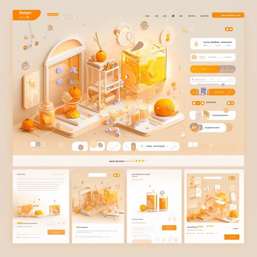 Modern design of the online store interface. Premium. Detailed product cards. It corresponds to the current trends in web design in 2023. A real website.  --s 250 --niji 6