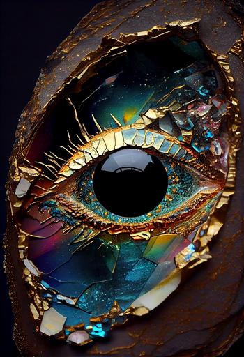 Molten Dragon Eye Kintsugi rainbow shiny quartz mineral texture is a perfect carved quartz mineral shiny crystal reflection rainbow quartz mineral shiny texture statue porcelain marble texture gold and rainbow quartz mineral texture, detailed eye, full Perfect, gold, wallpaper, symmetrical, Intricate detail, Gothic, Concept art, detailed gold veins, colorful, ultra high details, symmetrical, multicolor, 🌈, Low light, Cinematic lighting, NVIDIA Iray render, ultra high definition, artstation, Smooth, sharp focus, Photorealism, Photography, Realistic Detail, Depth of field, 8k, Full HD, 3d, Super resolution, octane render, Long exposure, unreal engine --ar 2:3 --upbeta --q 2 --v 4