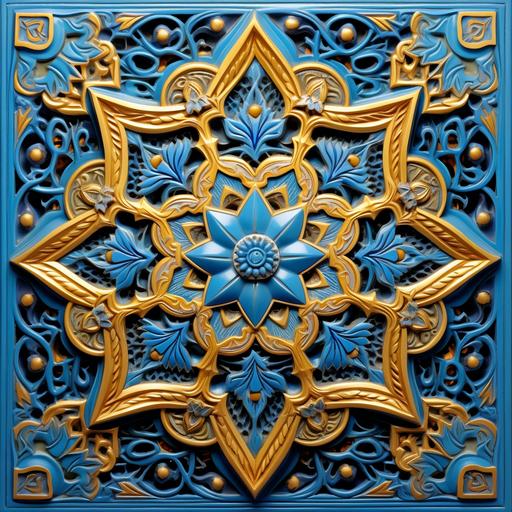 Moorish culture tile, reflect, hyper detailed, intricate auto--tile