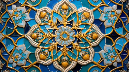 Moorish culture tile, reflect, hyper detailed, intricate auto--tile --ar 16:9