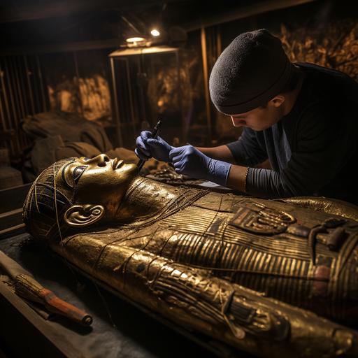 Mummification of a Pharaonic mummy
